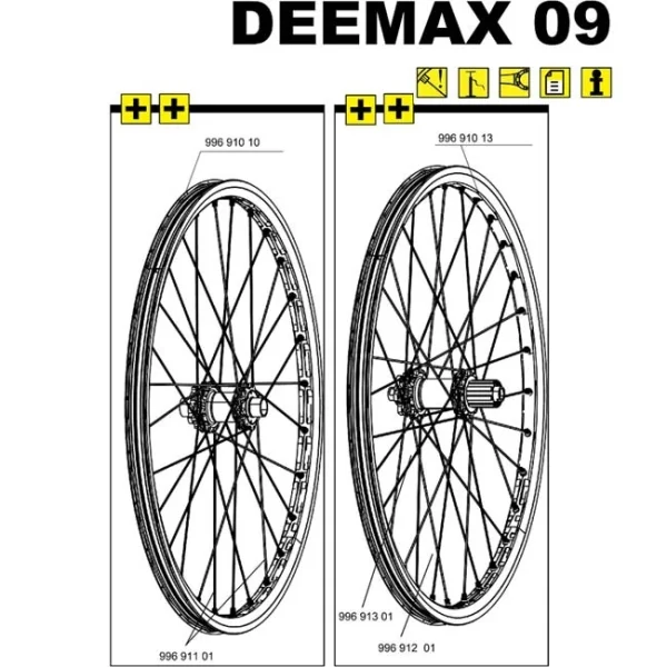 Mavic DEEMAX 2009 Ersatzspeiche Hinterrad Rechts 266 Mm 1