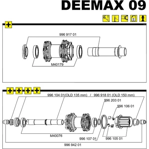 Mavic Deemax Hinterrad Achs-Kit 150 Mm ITS4 1