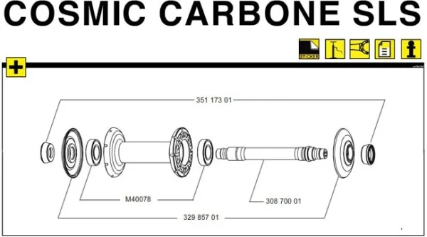 Mavic Cosmic Carbone SLS Lagerabdeckung Vorderrad 1