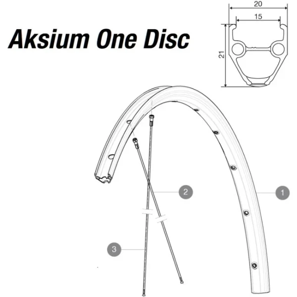 Mavic Aksium One Disc Ersatzspeiche Vorderrad 296 Mm Modell 2015 1