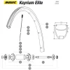 Mavic Ksyrium Elite Speiche Vorderrad 283,5 Mm Schwarz Nippel Rot Modell 2016-17 5