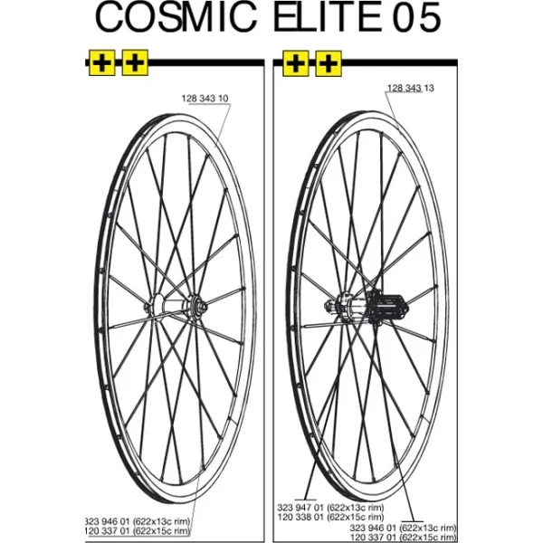 Mavic Cosmic Elite Ersatzspeiche VR – HR 285 Mm Schwarz Flach Mod 2005-10 Ohne Nippel RESTBESTAND 1