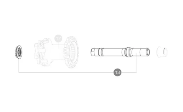Mavic Deemax Pro Hinterrad Achs-Kit Boost 148 Mm 1