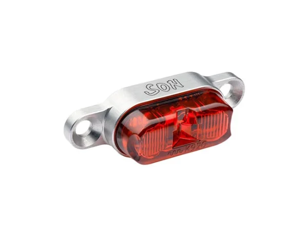 Schmidts SON Gepaecktraeger Ruecklicht 190cm Kabel Farbe Silber Glas Rot 1