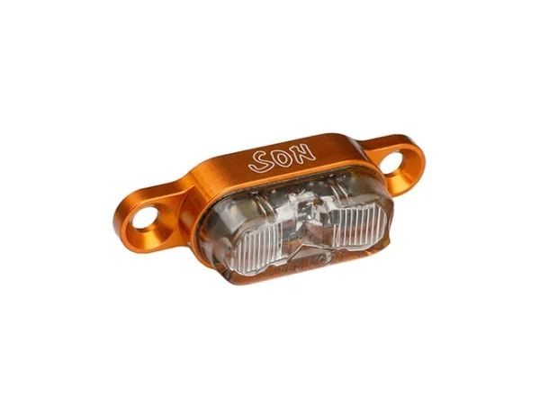 Schmidts SON Gepaecktraeger Ruecklicht 190cm Kabel Farbe Orange Glas Klar 1