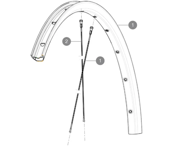 Mavic Crossride Disc Ersatzfelge Tubeless Hinterrad 26 Zoll 1