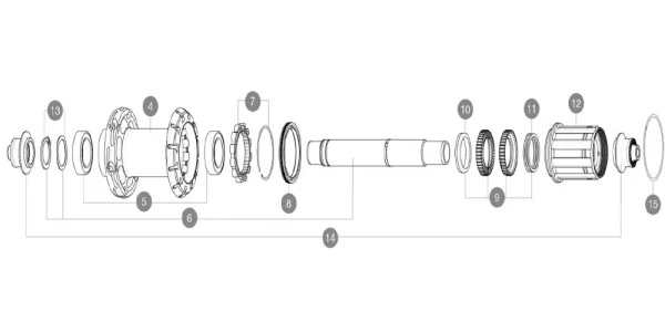 Mavic Ersatzteil Fuer Road Instant Drive Hinterrad Nabe UB | Achse QRM Auto Mit Abdeckung Und Sicherrungsring 1