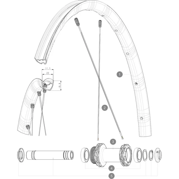 Mavic Allroad SL UST Disc Centerlock | Ersatzfelge Vorder- Oder Hinterrad 3