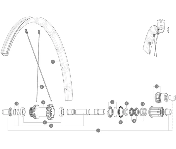 Mavic Allroad SL UST Disc Centerlock | Ersatzfelge Vorder- Oder Hinterrad 4