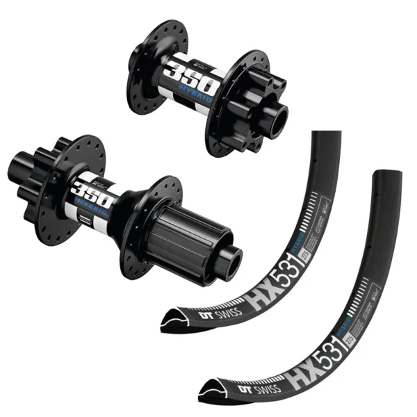 27,5 Zoll Laufradsatz MTB DT Swiss 350 Classic Hybrid Naben Disc 6 Loch + DT Swiss HX 531 Felgen 1